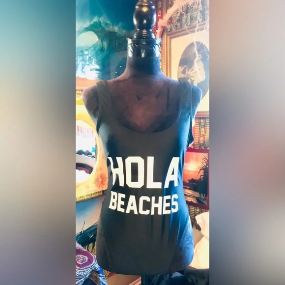 Old Stock No Tag Private Party Hola Beaches One Piece Slim Black Swim Suit ML - Picture 7 of 16